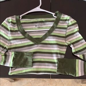 Aeropostal - Green long sleeve cotton shirt